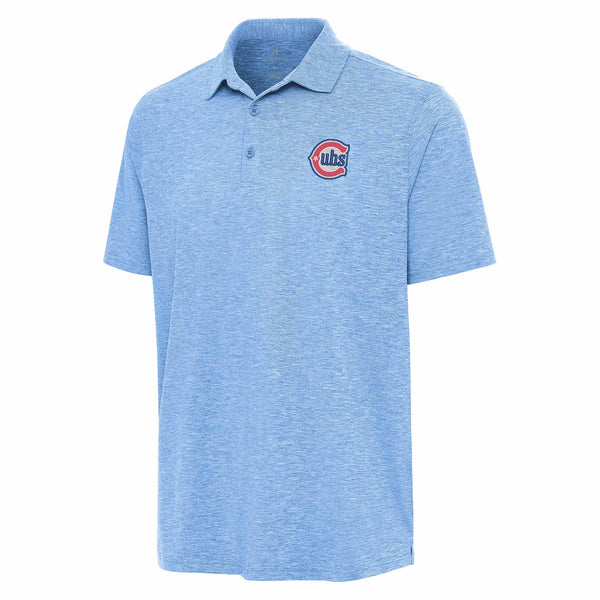 Chicago Cubs Blues Alternate Logo Antigua Columbia Blue Par 3 Polo