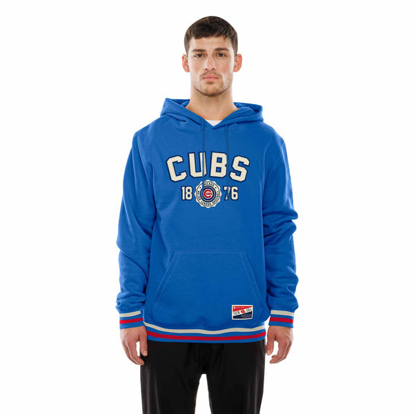 Chicago Cubs New Era Bullseye Crest 1876 Hooded Sweatshirt