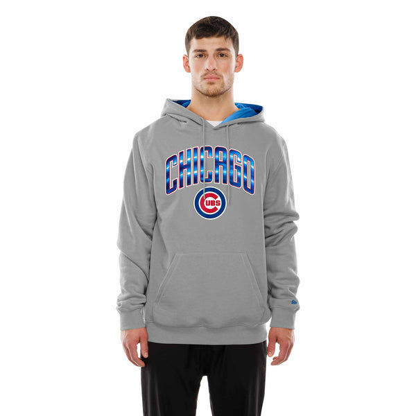 Chicago Cubs New Era Satin Bullseye Hooded Sweatshirt