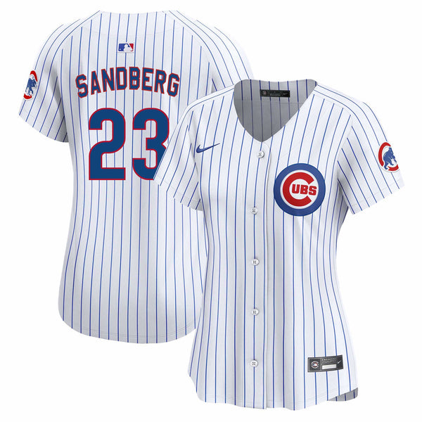 Chicago Cubs Ryne Sandberg Ladies Home Nike Vapor Limited Jersey W/ Authentic Lettering