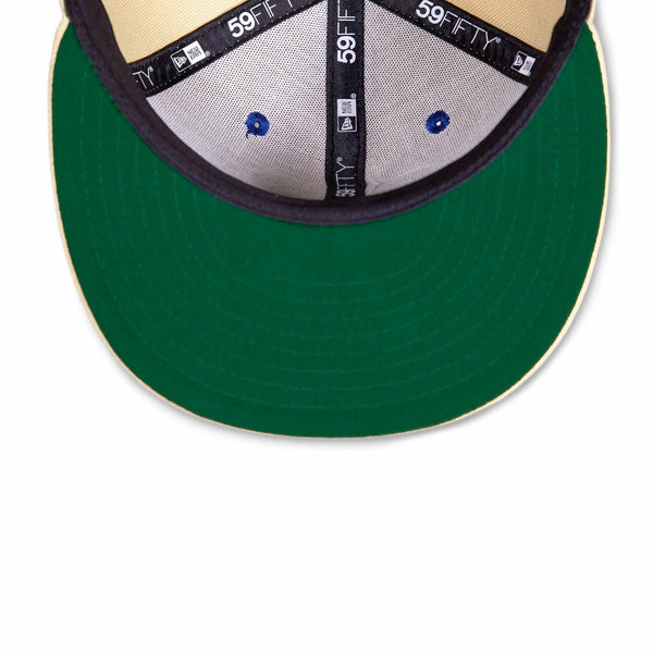 Chicago Cubs Vegas Gold Green New Era 59FIFTY Fitted Hat