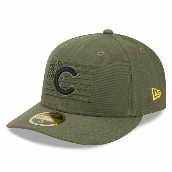 Men's New Era Green Chicago Cubs 2023 Armed Forces Day Low Profile 59FIFTY Fitted Hat