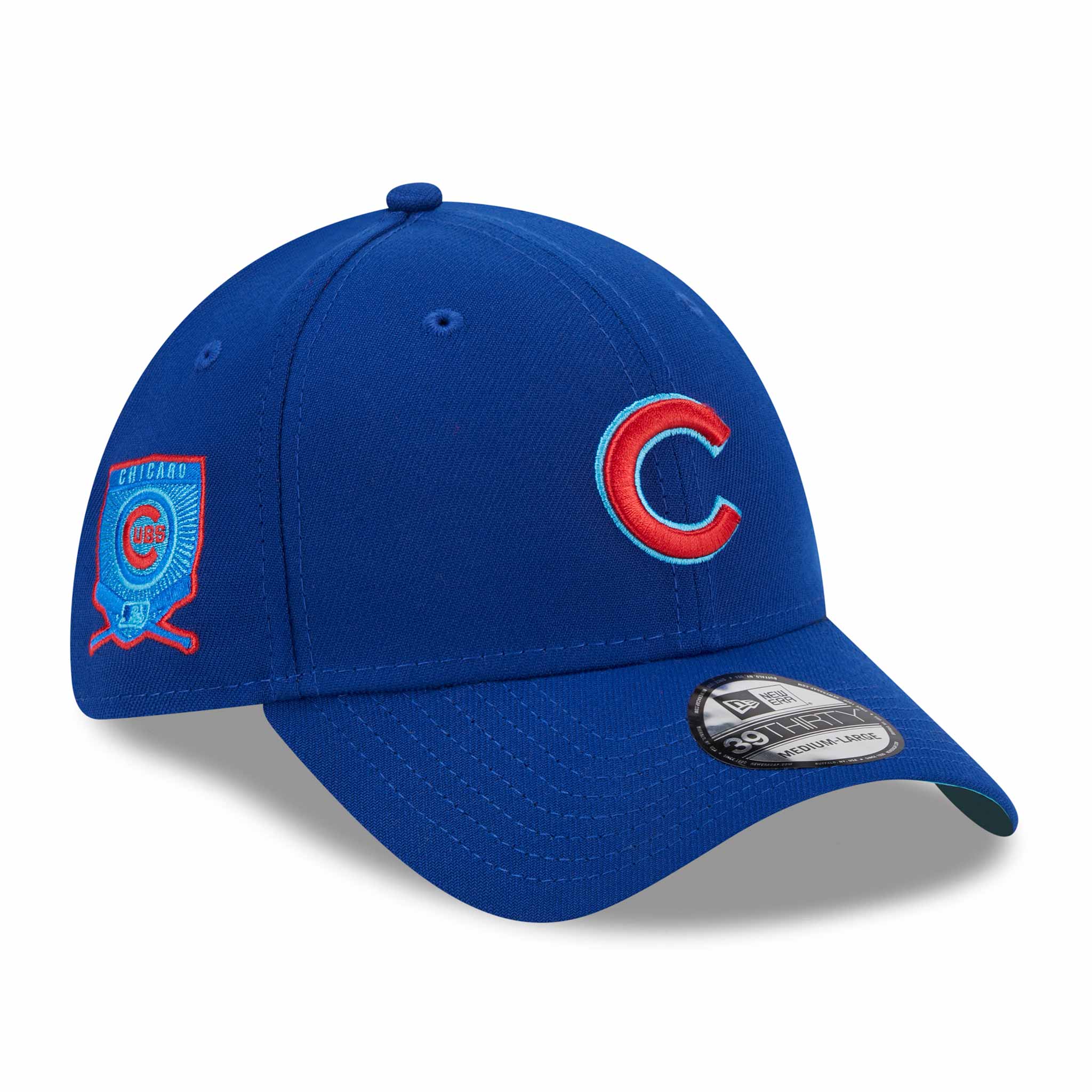 Chicago Cubs New Era Mother's Day 39THIRTY Flex Hat - Royal/Pink