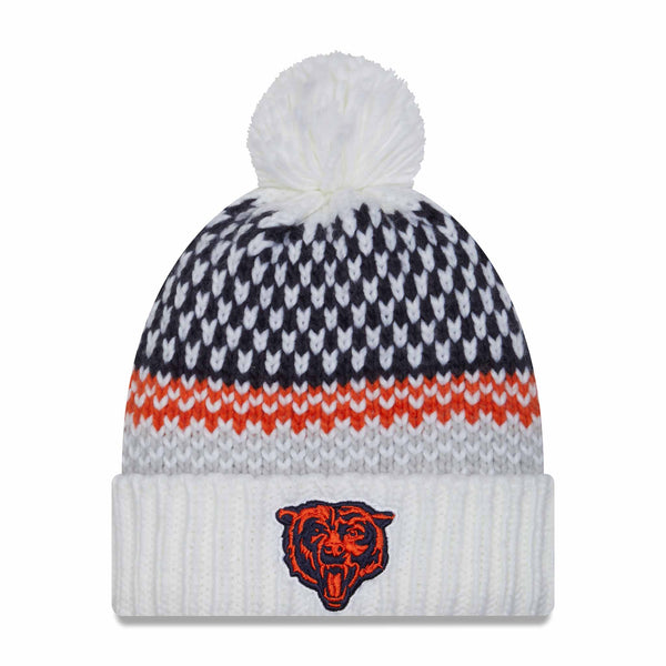 Chicago Bears 2023 Sideline White Bear Ladies Knit Hat