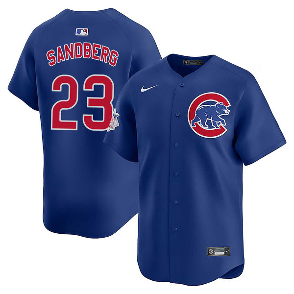 Chicago Cubs Ryne Sandberg Youth Alternate Nike Vapor Limited Jersey W/ Authentic Lettering
