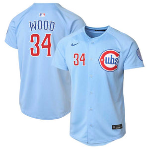 Chicago Cubs Kerry Wood Youth Blues Alternate Nike Vapor Limited Jersey