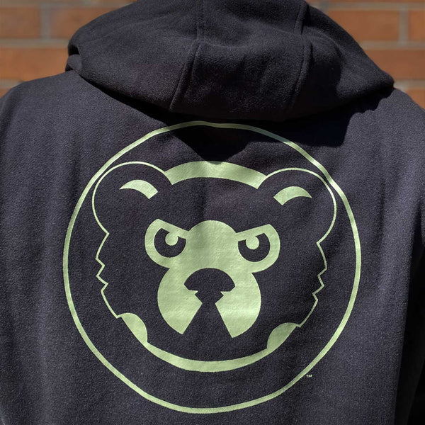 Chicago Cubs Alpha – Industries Angry Hooded Sports Bear Sweatshirt Wrigleyville