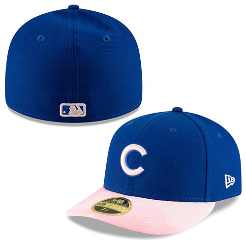 NWT Chicago Cubs 2019 Mothers Day Fitted Hat 7 5/8 Low Cap MLB Baseball  PINK