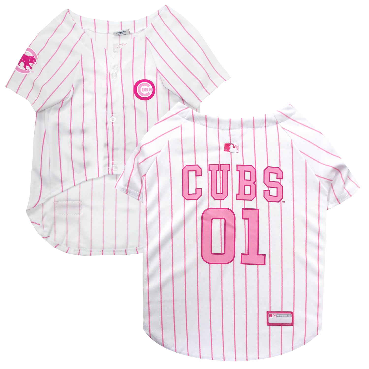 Pets First MLB Chicago Cubs Baseball Pink Jersey - Licensed MLB Jersey -  Large 