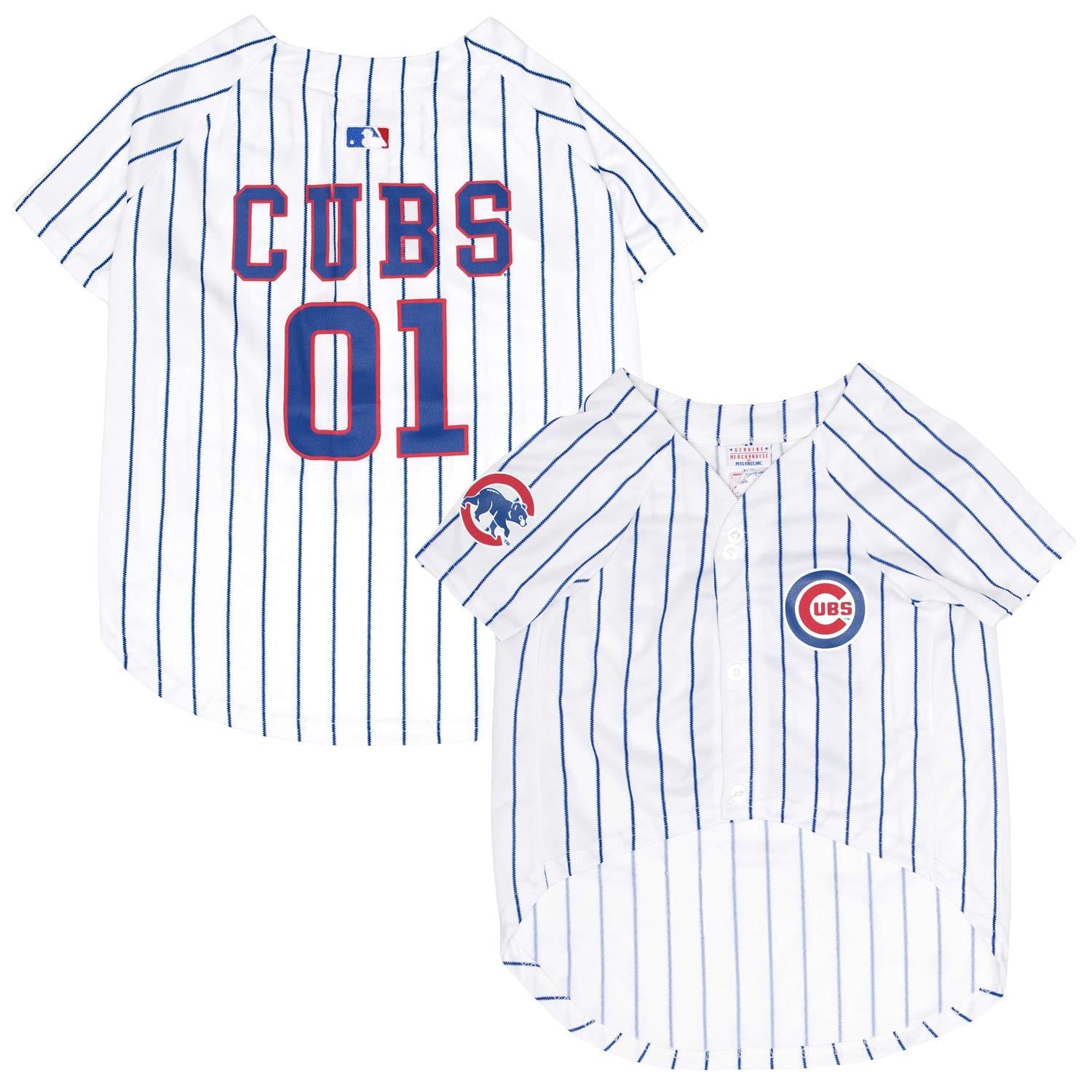 MLB Chicago Cubs Vintage Throwback Jersey for Dogs & Cats in Team Color.  Comfortable Polycotton Material, Extra Large