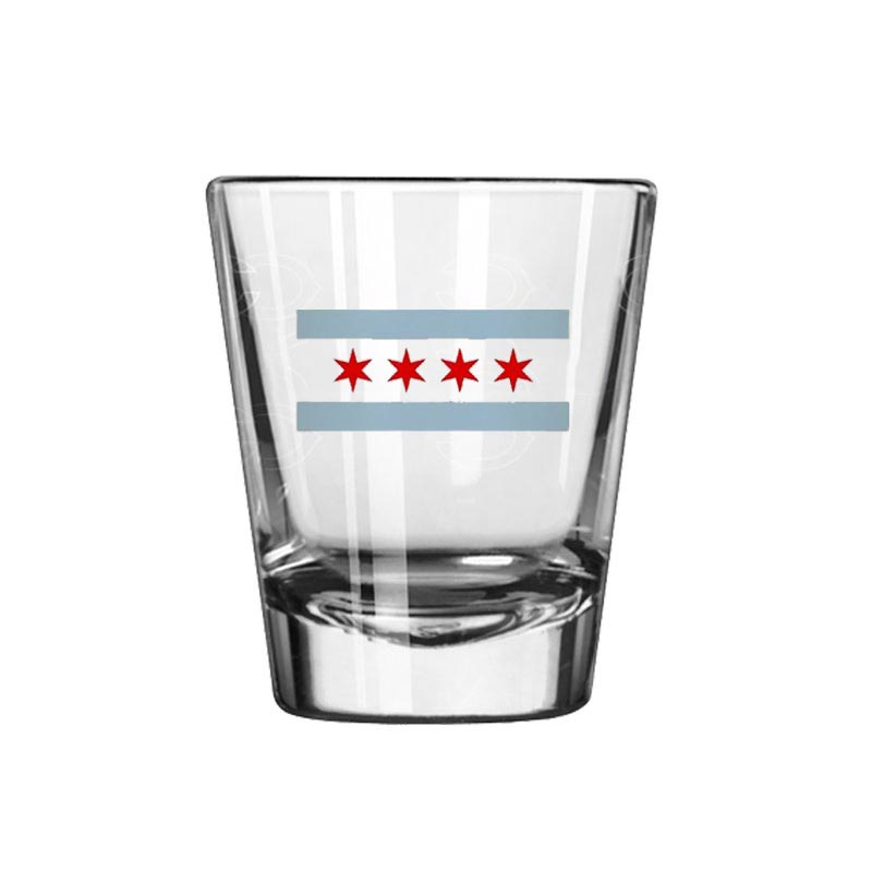 Chicago Flag Wine/martini Glass Holder 