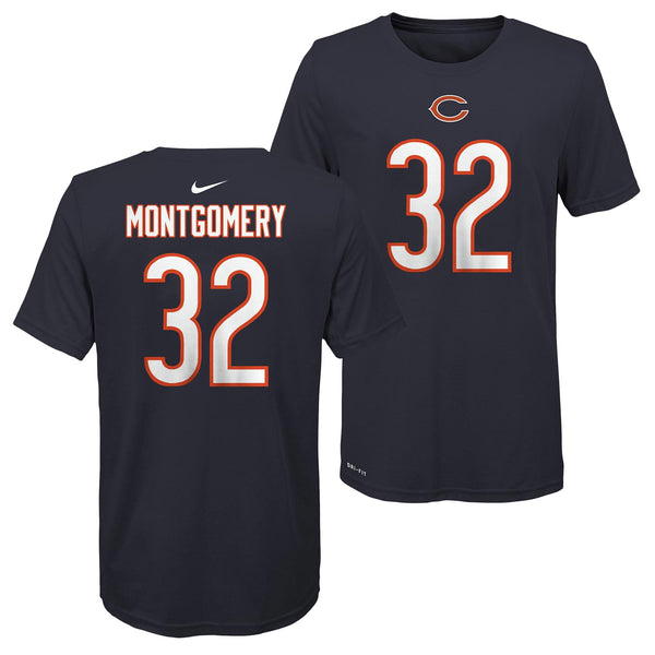 Outerstuff Chicago Bears David Montgomery Youth Name and Number Tee Shirt X-Large = 18-20