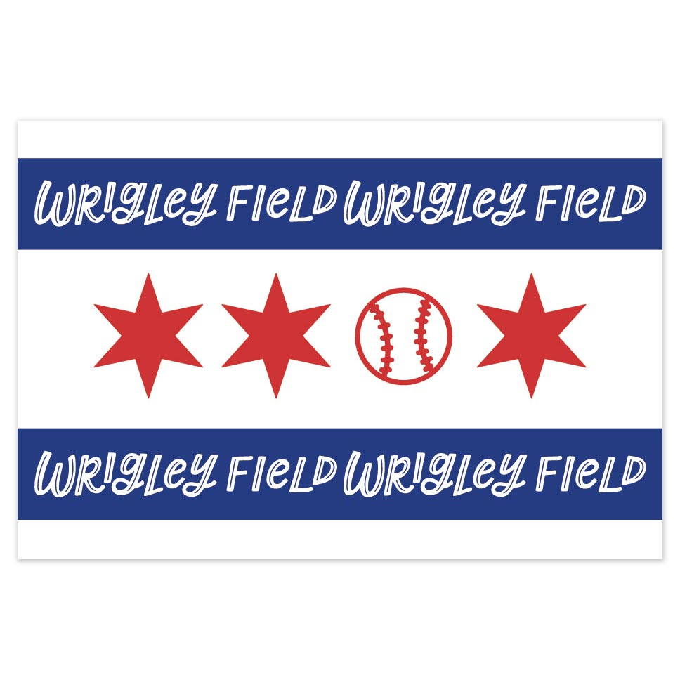 Chicago Cubs W Flag Logo Steel Magnet