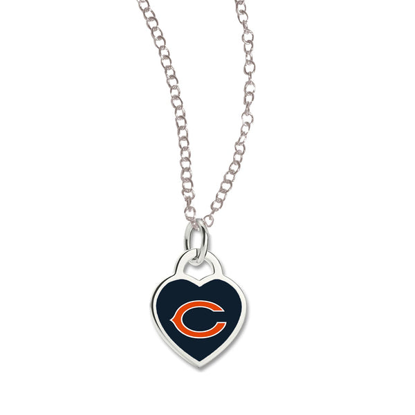 Chicago Bears Heart Logo Necklace