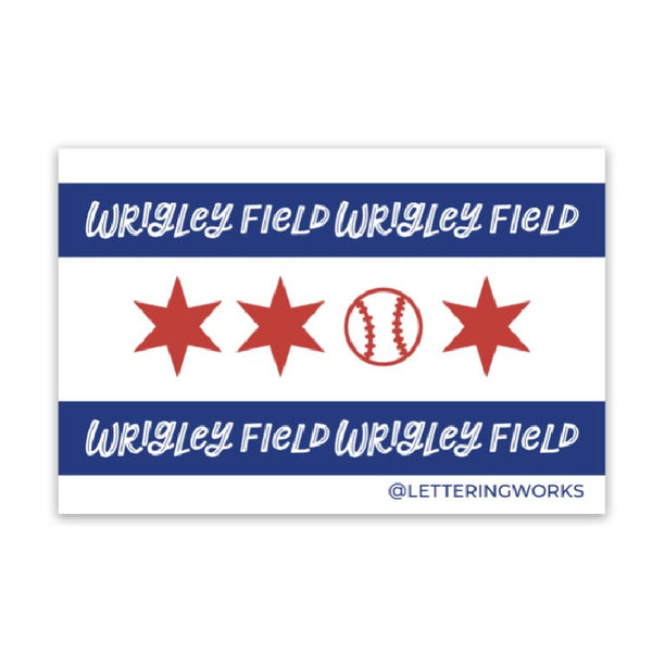 Chicago Flag Script Sticker – Wrigleyville Sports