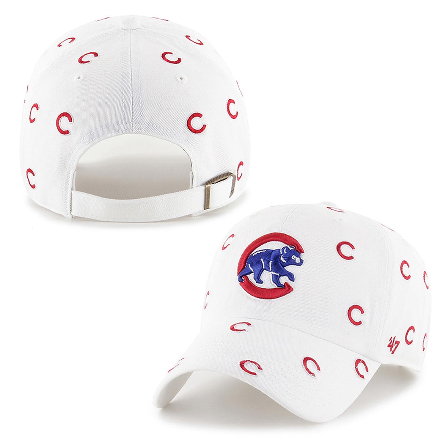 Women's '47 White Chicago Bears Confetti Clean Up Logo Adjustable Hat