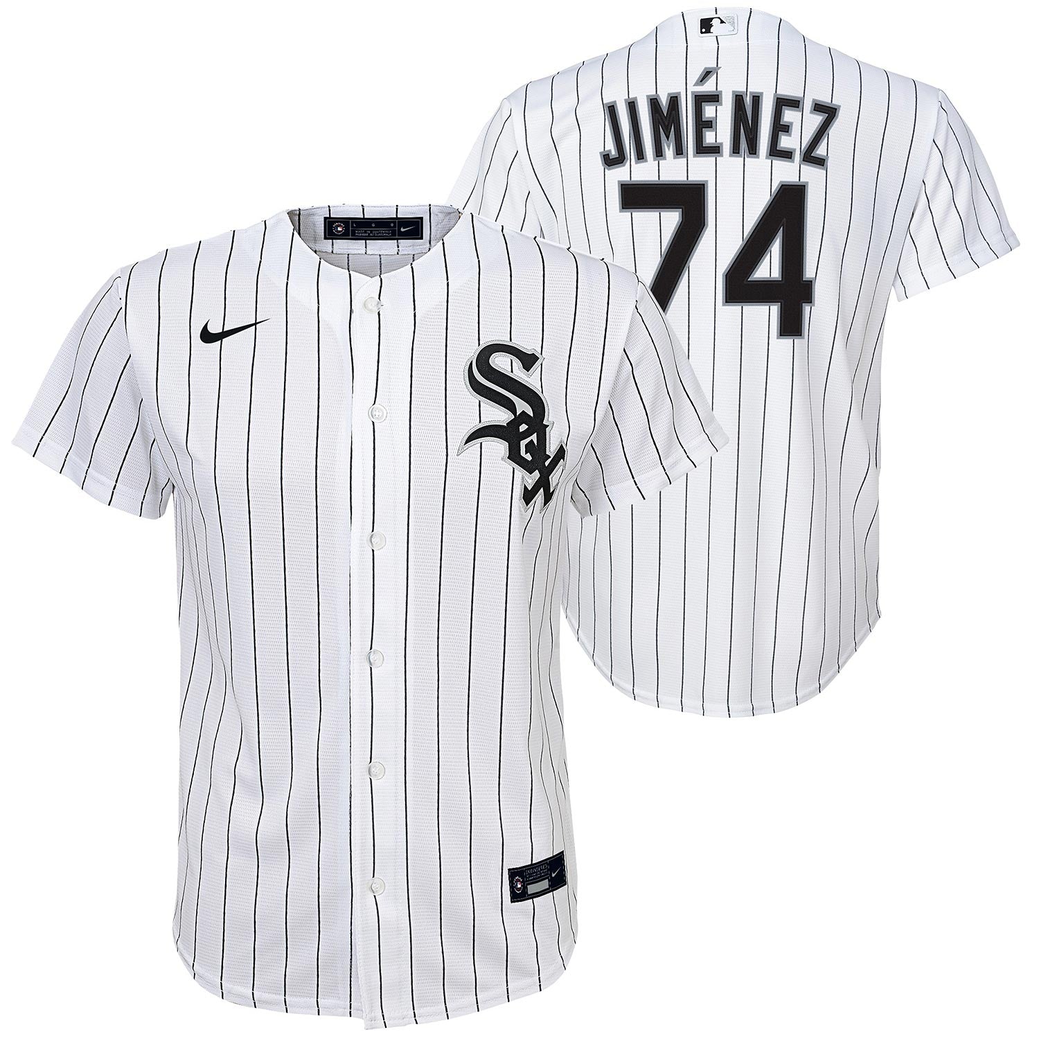 Chicago White Sox Youth Eloy Jimenez Home Twill Player Finished Replica  Jersey