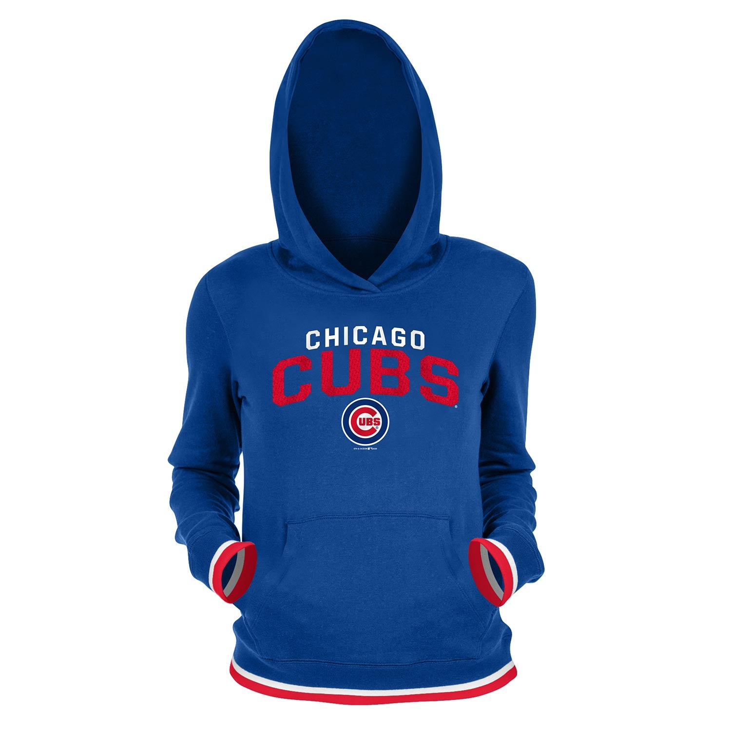 Women's Chicago Cubs New Era Royal Game Day Crew Pullover Sweatshirt
