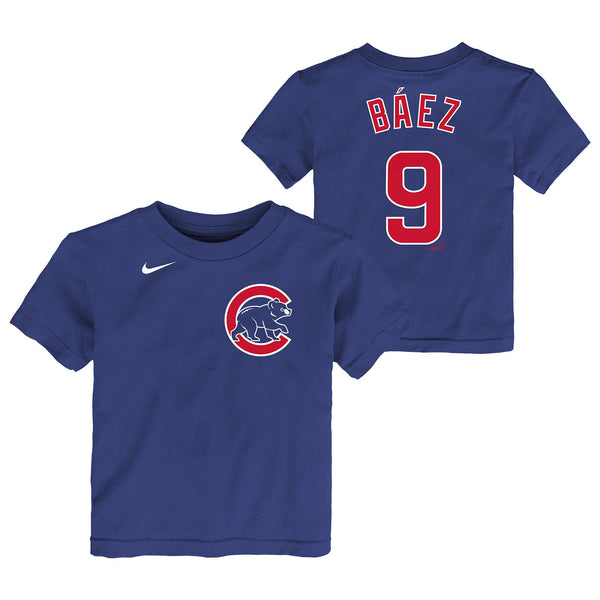 Javier Baez Cubs Toddler Name and Number Short Sleeve Player T Shirt