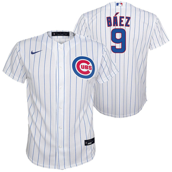 Chicago Cubs Javier Baez Youth Nike Home Twill Player Finished Replica  Jersey With Authentic Lettering