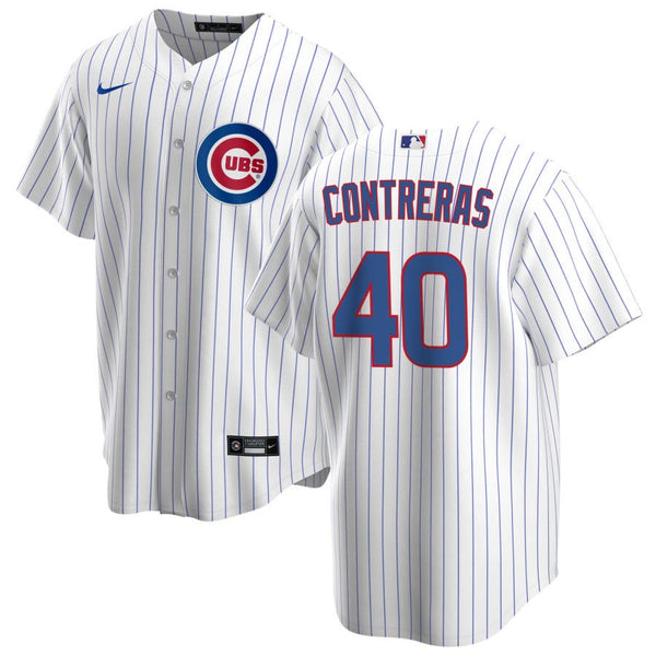 Men's Chicago Cubs Willson Contreras Nike White Home Replica Player Name  Jersey