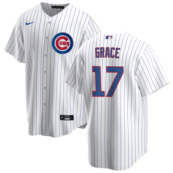 MLB Women's Nike Chicago Cubs #17 Mark Grace Royal Blue Name & Number T- Shirt