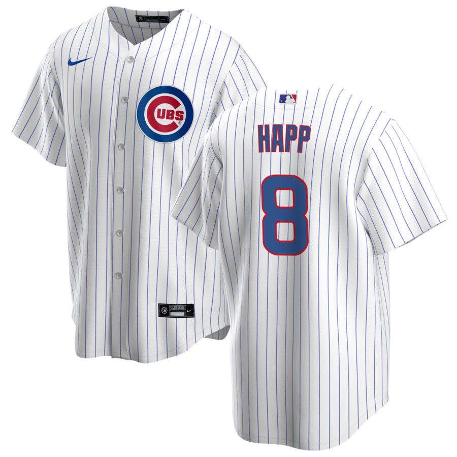 Nike Chicago Cubs IAN HAPP Baseball Jersey WHITE P/S
