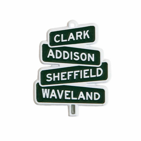 Wrigleyville Street Signs Pin
