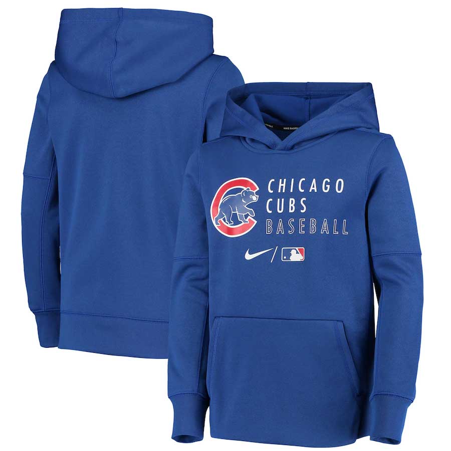 Chicago Cubs Youth On-Field Therma Baseball Hoodie by NIKE