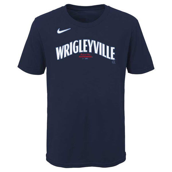 Youth Nike Navy Chicago Cubs 2021 City Connect Wordmark T-Shirt - Navy