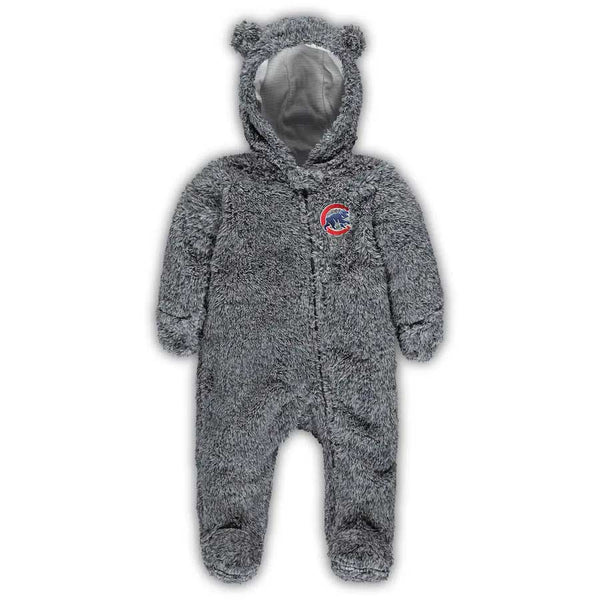 Chicago Cubs Newborn Sherpa Grey Coverall
