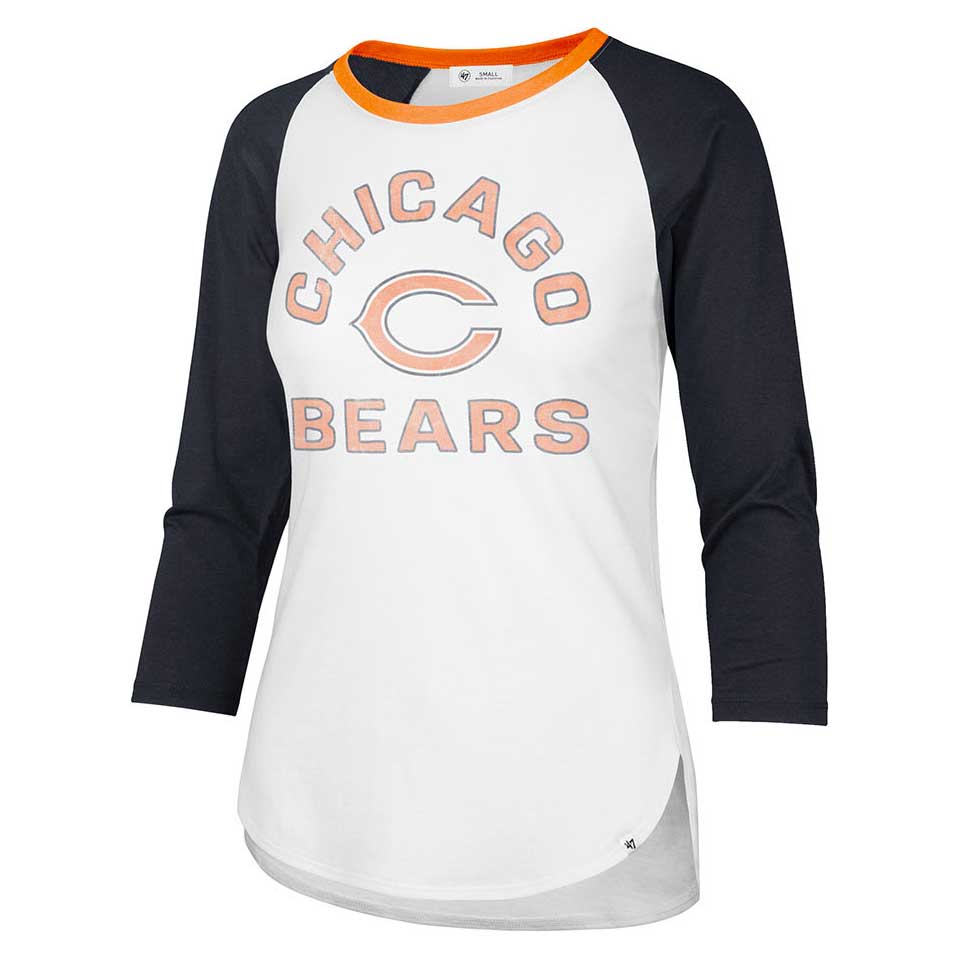 47 Chicago Bears Ladies Overturn Raglan 3/4-Sleeve T-Shirt Medium