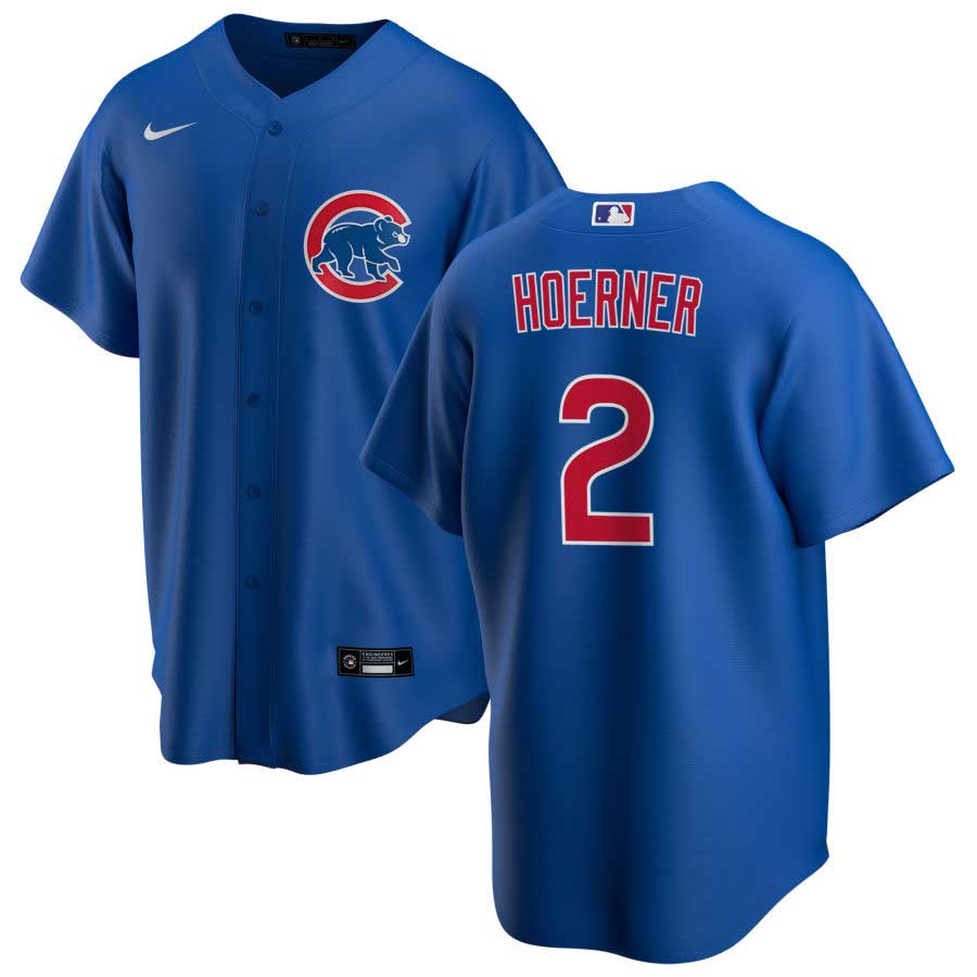 Chicago Cubs Nico Hoerner Nike Alt Replica Jersey with Authentic Lettering Medium