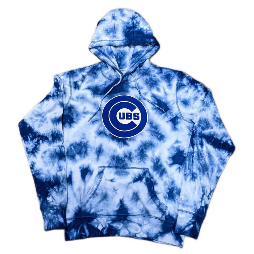 Chicago Cubs New Era Tie-Dye Pullover Hoodie - Royal