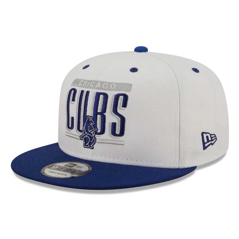 Chicago Cubs Blue Stacked Throwback New Era 9FIFTY Adjustable