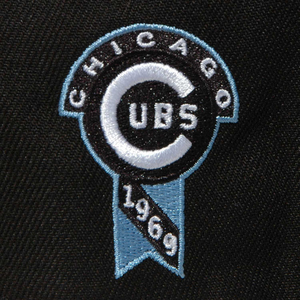 Chicago Cubs 1969 Black & Baby Blue 59FIFTY Fitted Cap
