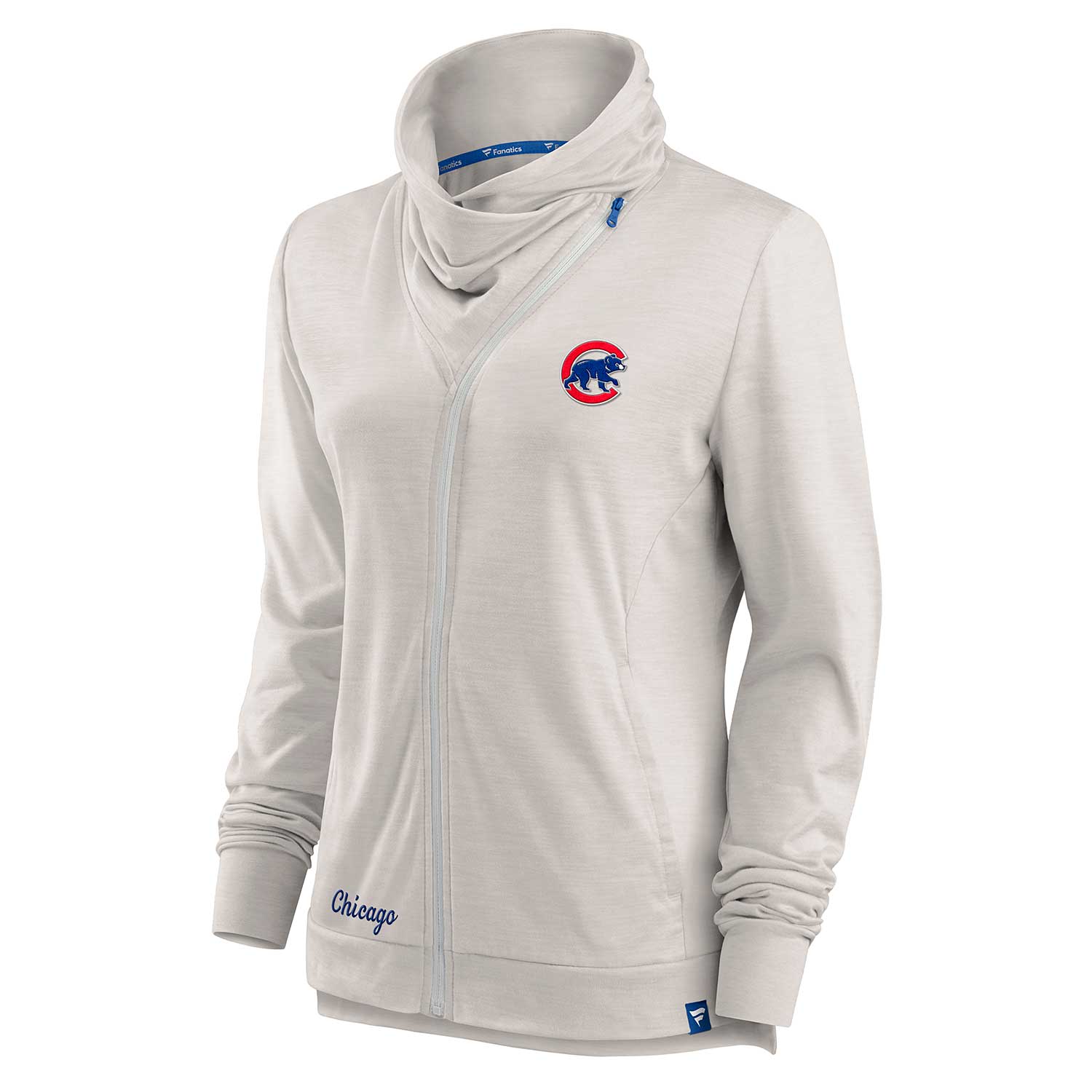 Chicago Cubs Iconic Brushed Poly Quarter Zip - Mens