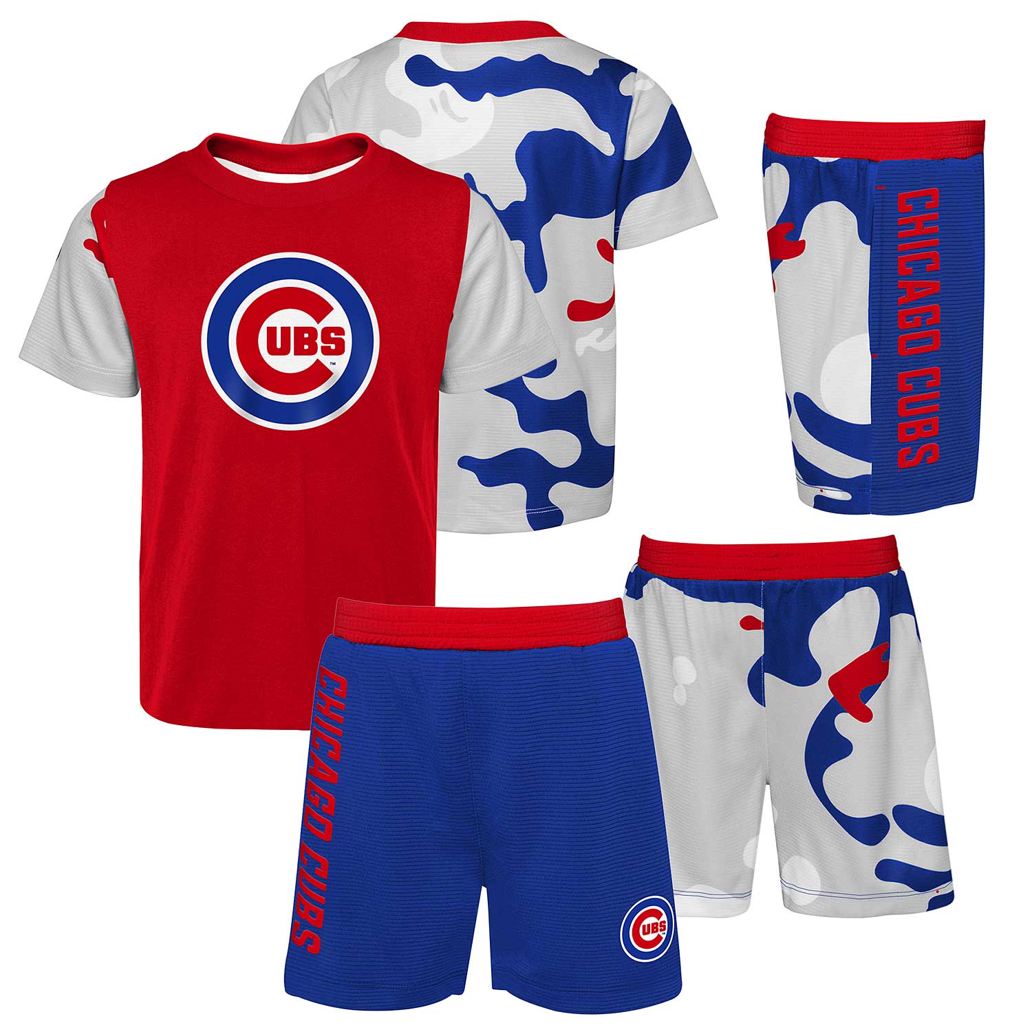 New 2T Chicago Cubs Baseball Shirt Shorts Toddler Outfit Red Blue