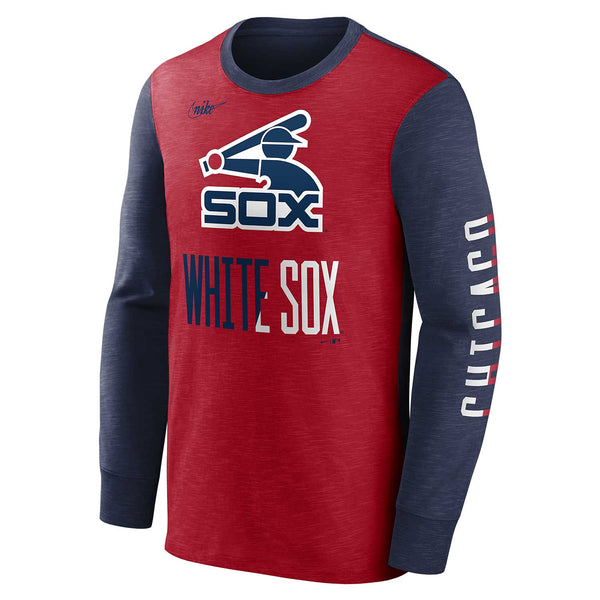 Nike Men's Navy Boston Red Sox Over Arch Performance Long Sleeve T-shirt