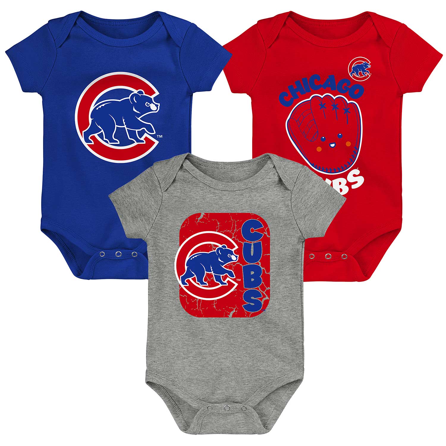 Chicago Cubs Infant Change Up 3-Pack Creeper Set – Wrigleyville Sports