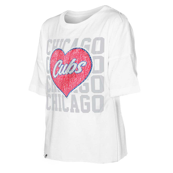 MLB Chicago Cubs Girls' Crew Neck T-Shirt - S