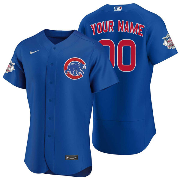 Buy the Mens Blue Chicago Cubs Short Sleeve Baseball MLB Jersey Size Medium