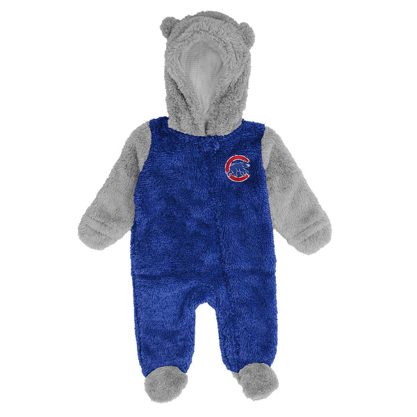 Chicago Cubs Infant Teddy Fleece Hooded Coverall 6-9 Months