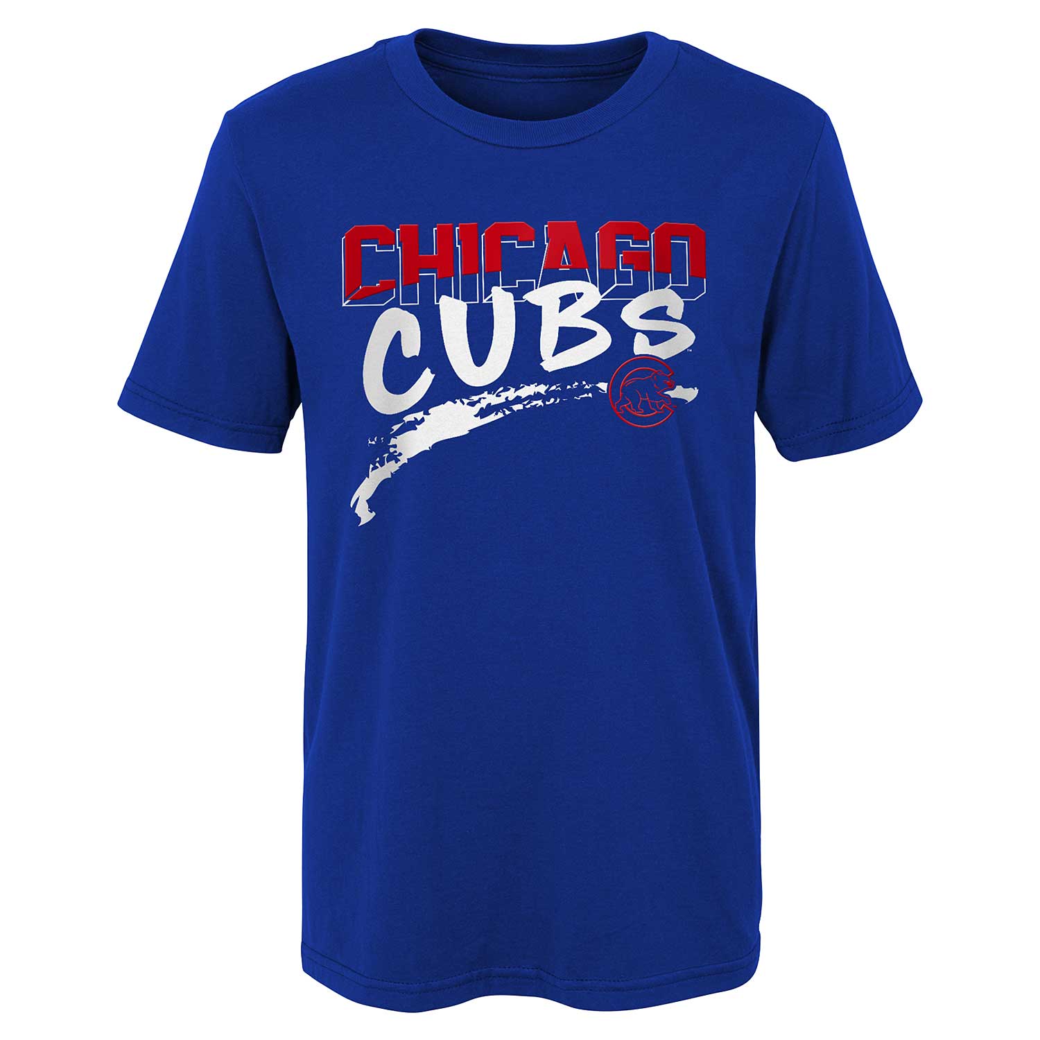 Outerstuff Chicago Cubs Youth No Cap Ringer T-Shirt Large = 14-16