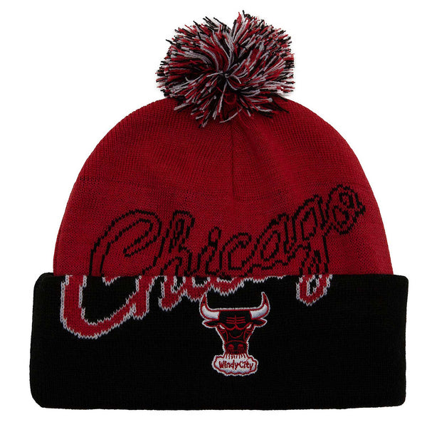 Chicago Bulls Double Take Pom Knit Hat