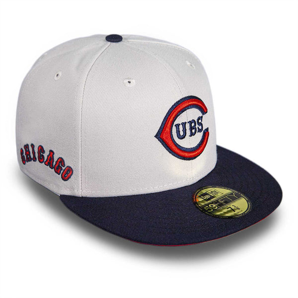 Men's Chicago Cubs New Era White City Icon 59FIFTY Fitted Hat