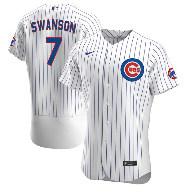 Chicago Cubs Dansby Swanson Nike Home Replica Jersey With Authentic Le –  Wrigleyville Sports