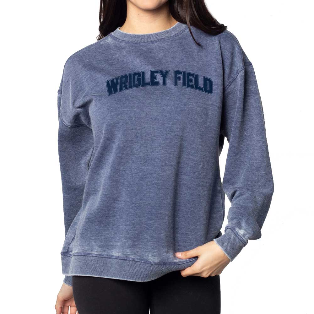 Wrigley Field Navy Stars Crewneck Sweatshirt 