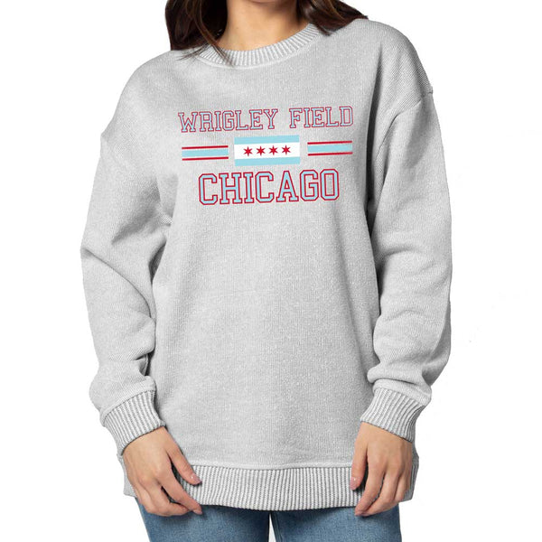 Wrigley Field Chicago Ladies Warm Up Crew Sweatshirt