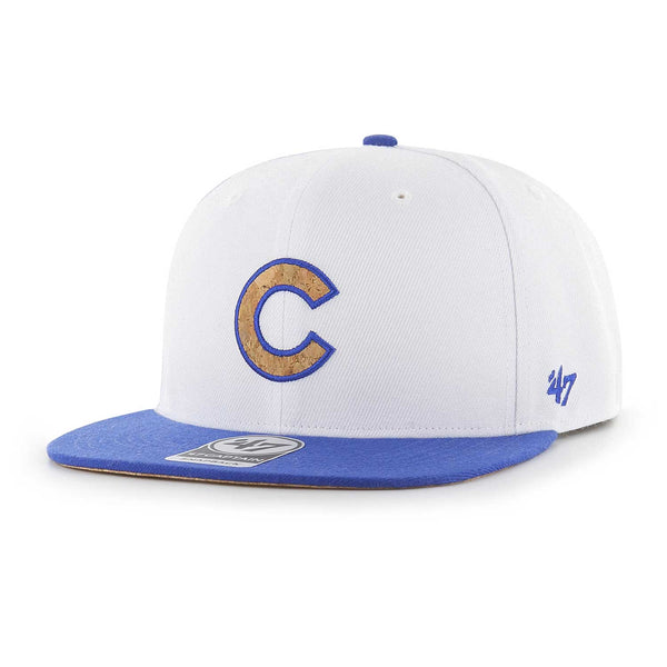 Chicago Cubs White Corkscrew Captain Snapback